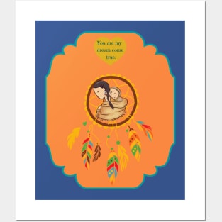 Native American Mom with Newborn Posters and Art